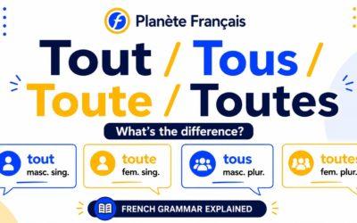 Tout, Tous, Toute, Toutes in French: What’s the Difference?