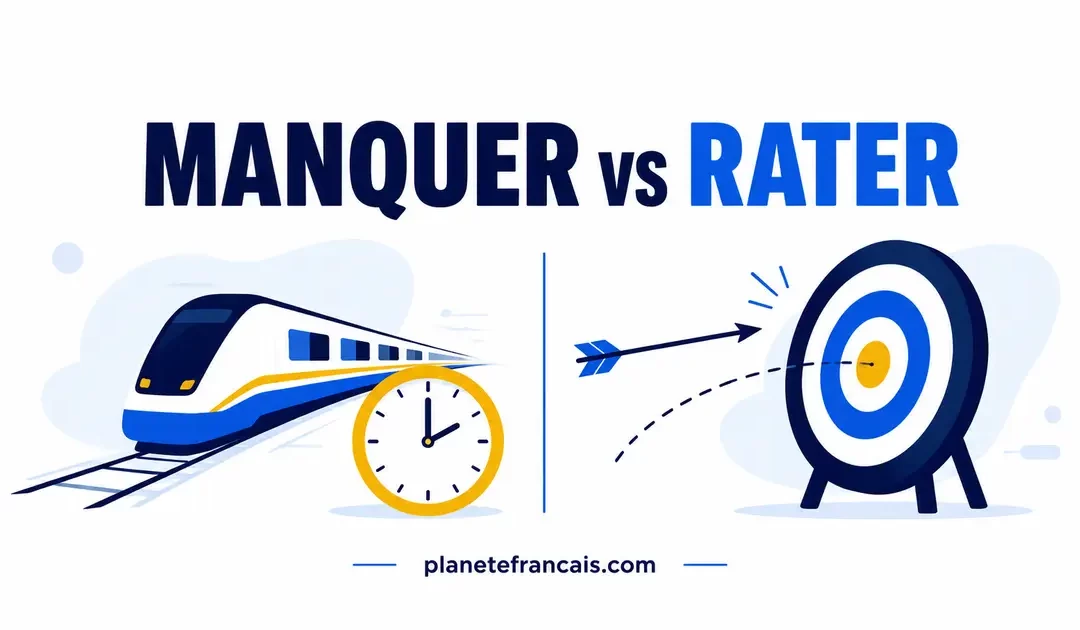 Manquer vs Rater in French: How to Use Each Verb Correctly