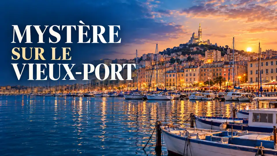 Mystère sur le Vieux-Port — le port de Marseille au coucher du soleil
