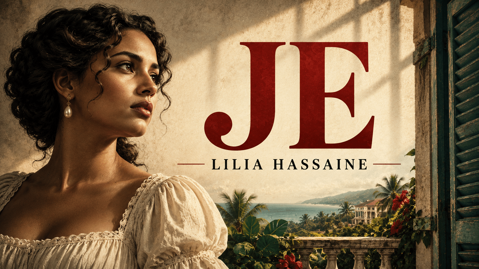 Je, de Lilia Hassaine : portrait d’une jeune femme sur un paysage caribéen.